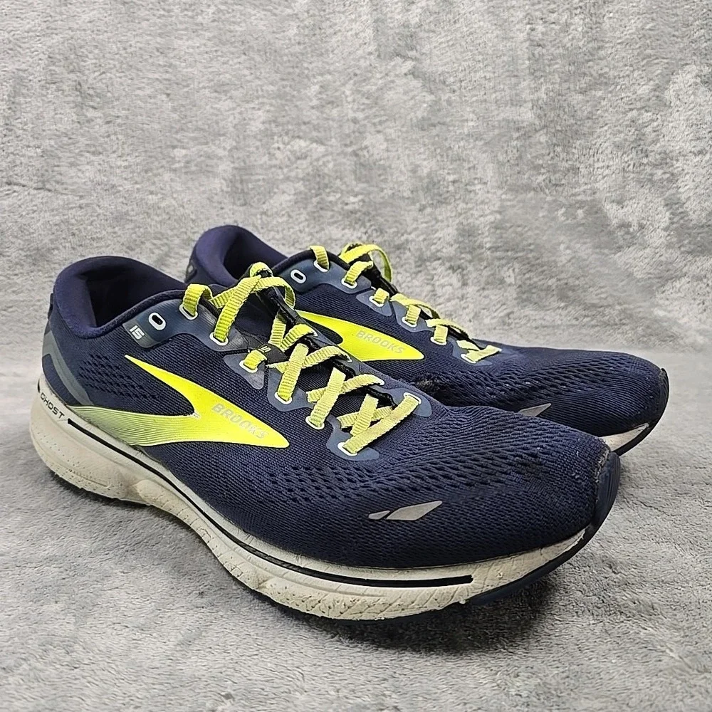 Brooks Ghost 15 Mens Size 12.5 Blue Athletic Running Shoes Sneakers 1103931D429‎